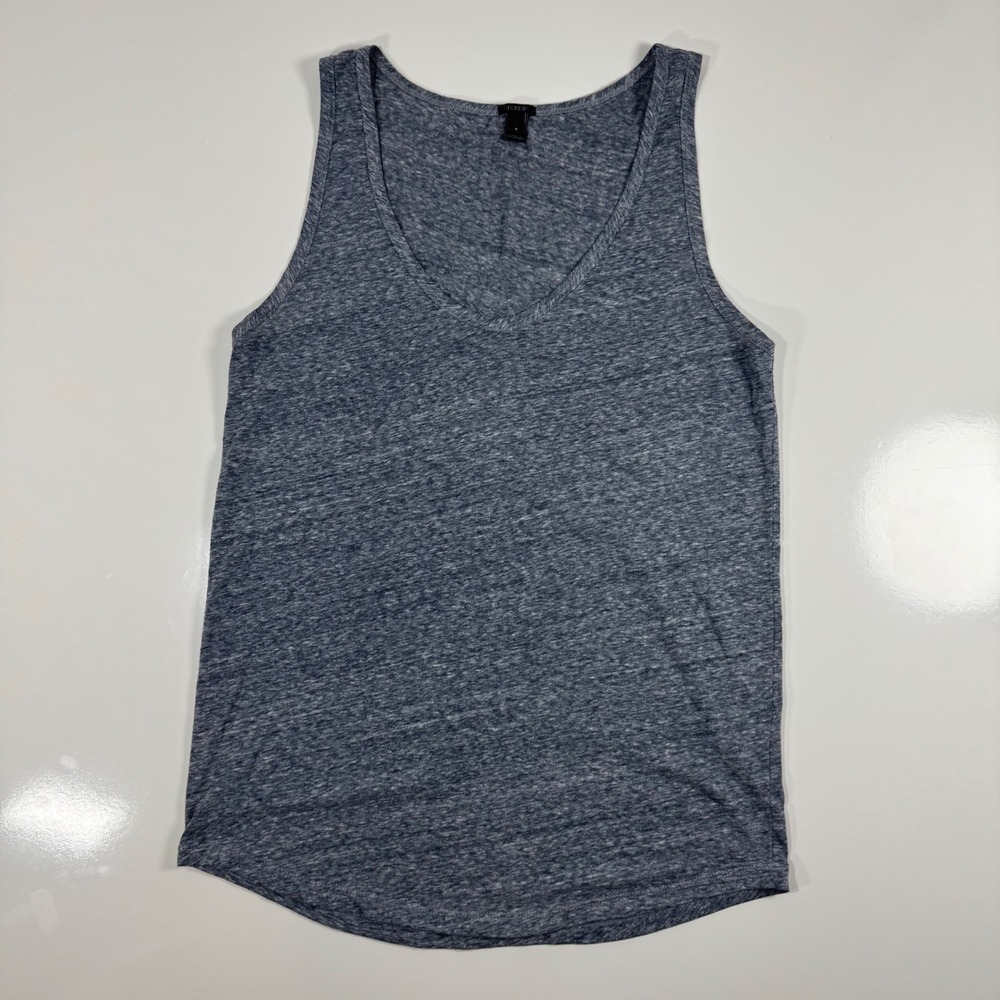 J.Crew Women's Heathered Blue Sleeveless‎ Tank Top Size Small